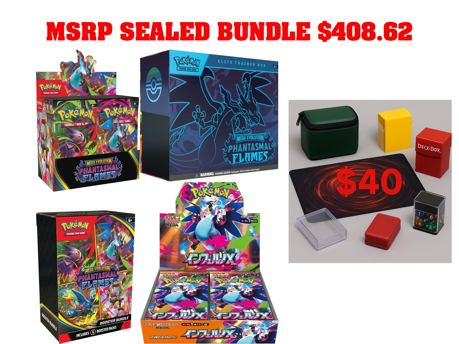 Pokemon TCG: Phantasmal Flames Sealed Bundle MSRP