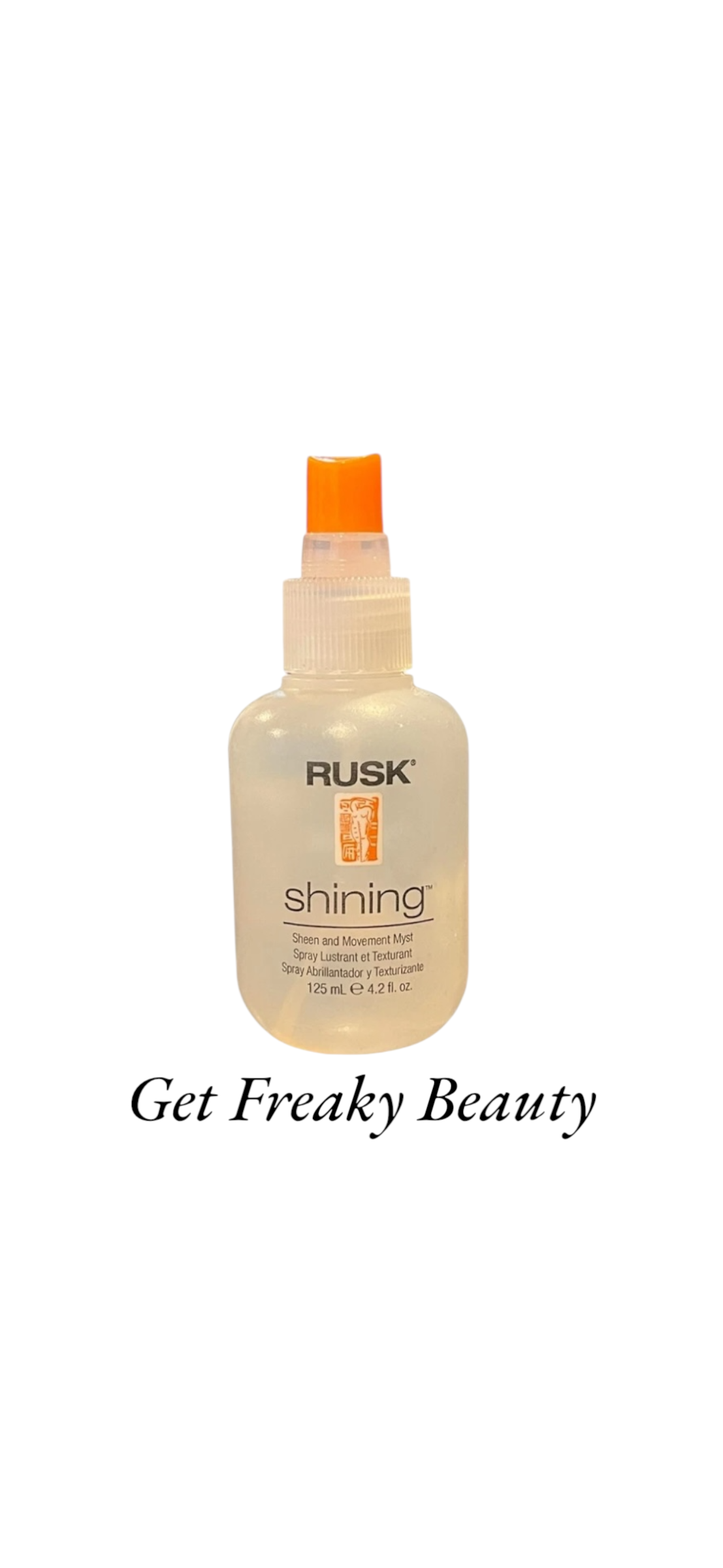 Rusk Shining Sheen & Movement Mist Spray. Myst. 4.2oz. (125ml)