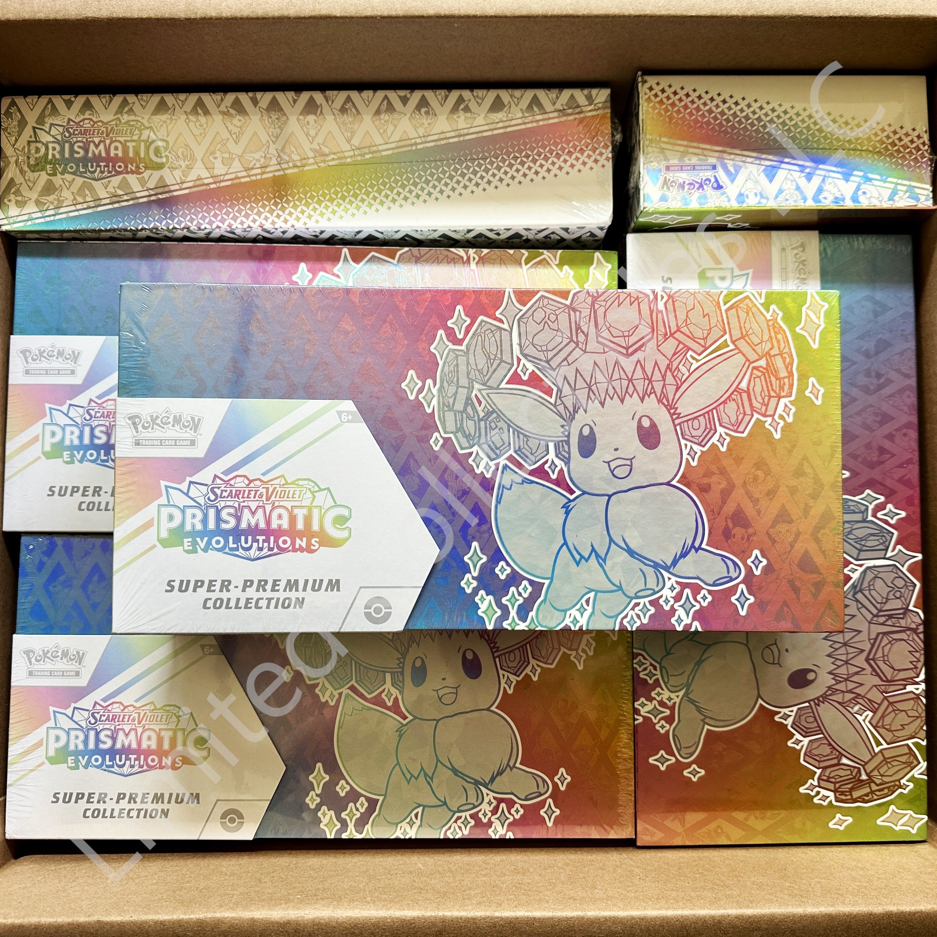 Pokémon TCG Scarlet & Violet Prismatic Evolutions Super Premium Collection Box Front