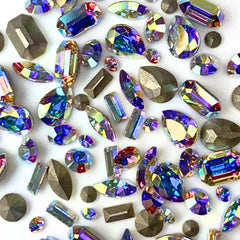 Preciosa Stone Mix of Chatons & Fancy Stones Crystal AB - Bluestreak Crystals