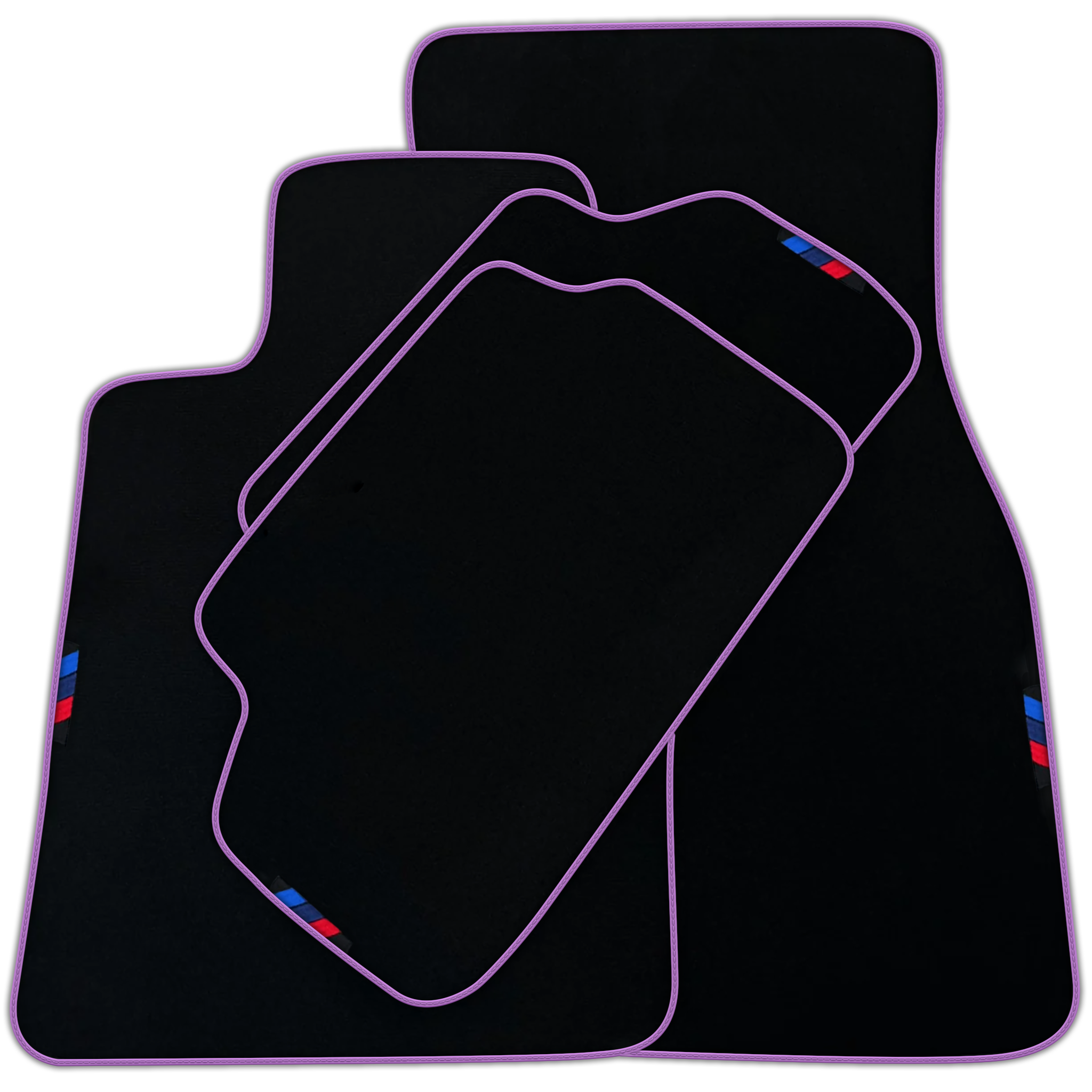 Black Mats For BMW 5 Series E61 Wagon | Red Trim | Various Trim Colors