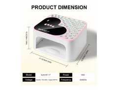 Lámpara Uv Led 288w Profesional Con Base Removible Para Mano