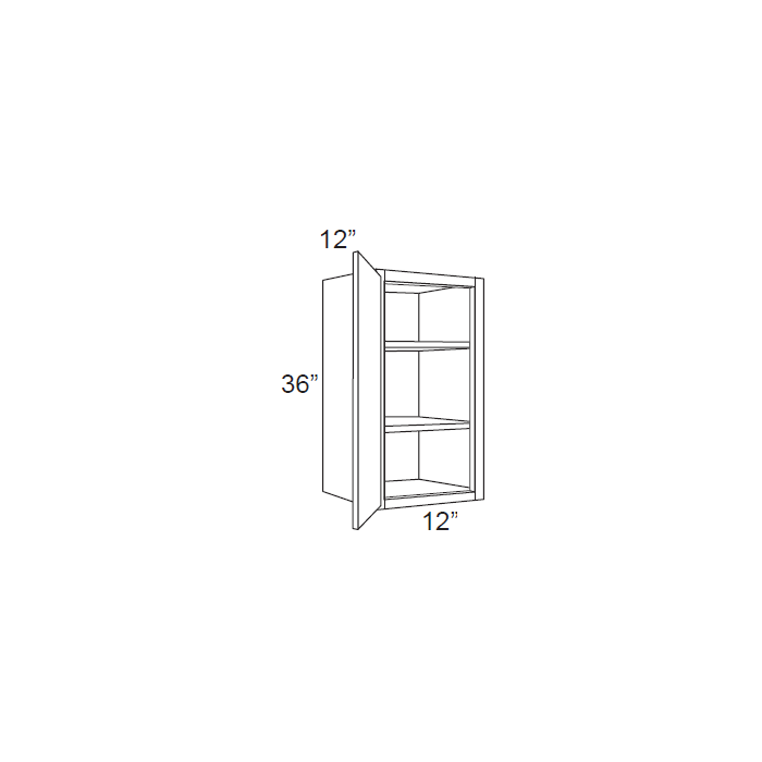 RTA Phoenix Caramel Glaze 12" x 36" Wall Cabinet with 1 Decorative End Panel