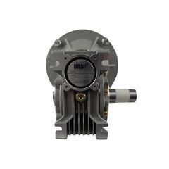 Motorreductor HAB Corona Sin Fin 90° Tamaño RV50 Monofasico 0.75 HP Armazon 56C 20:1 88 RPM Flecha 1"