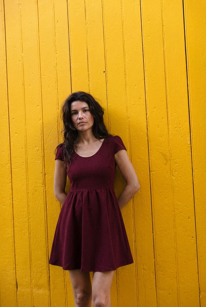 Romy burgundy dress