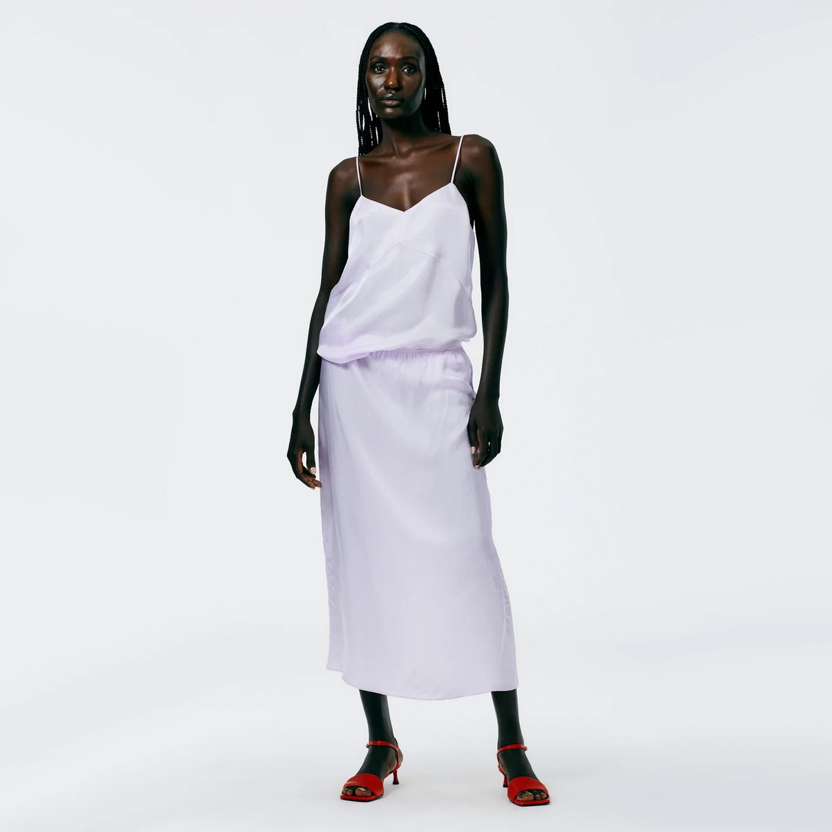 Tibi Slip Skirt in Lilac, size 14