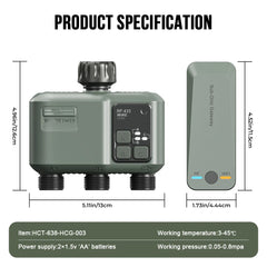 2025 Tuya Wifi+RF433 smart Garden Sprinkler Water Timer by 3 Way Rain Delay Filter Programmable Automatic Irrigation Controller