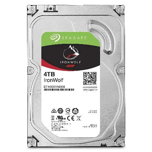 SEAGATE 4TB 3.5' IronWolf NAS 5900 RPM 64MB Cache SATA 6.0Gb/s 3.5' HDD (ST4000VN008) SEAGATE