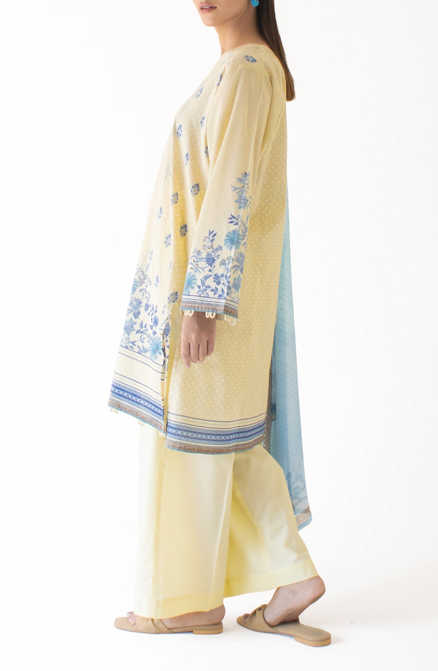 Stitched Printed Shirt Dupatta & Pant - 3 Piece - OTL-24-412