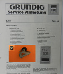 Tonrolle für CB220 CB 220 Cassettendeck für Studio, RPC von GRUNDIG
