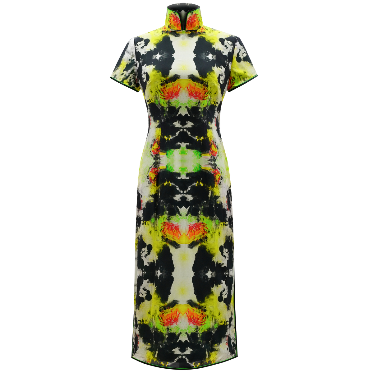 SPARKLE by KAREN CHAN X UOB【SHADOW OF FLOWERS】100% SILK CHEONGSAM (Short sleeve / Regular Fit) - 摩登長衫/新派旗袍