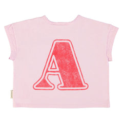 Piupiuchick Lilac "A" Print T-Shirt