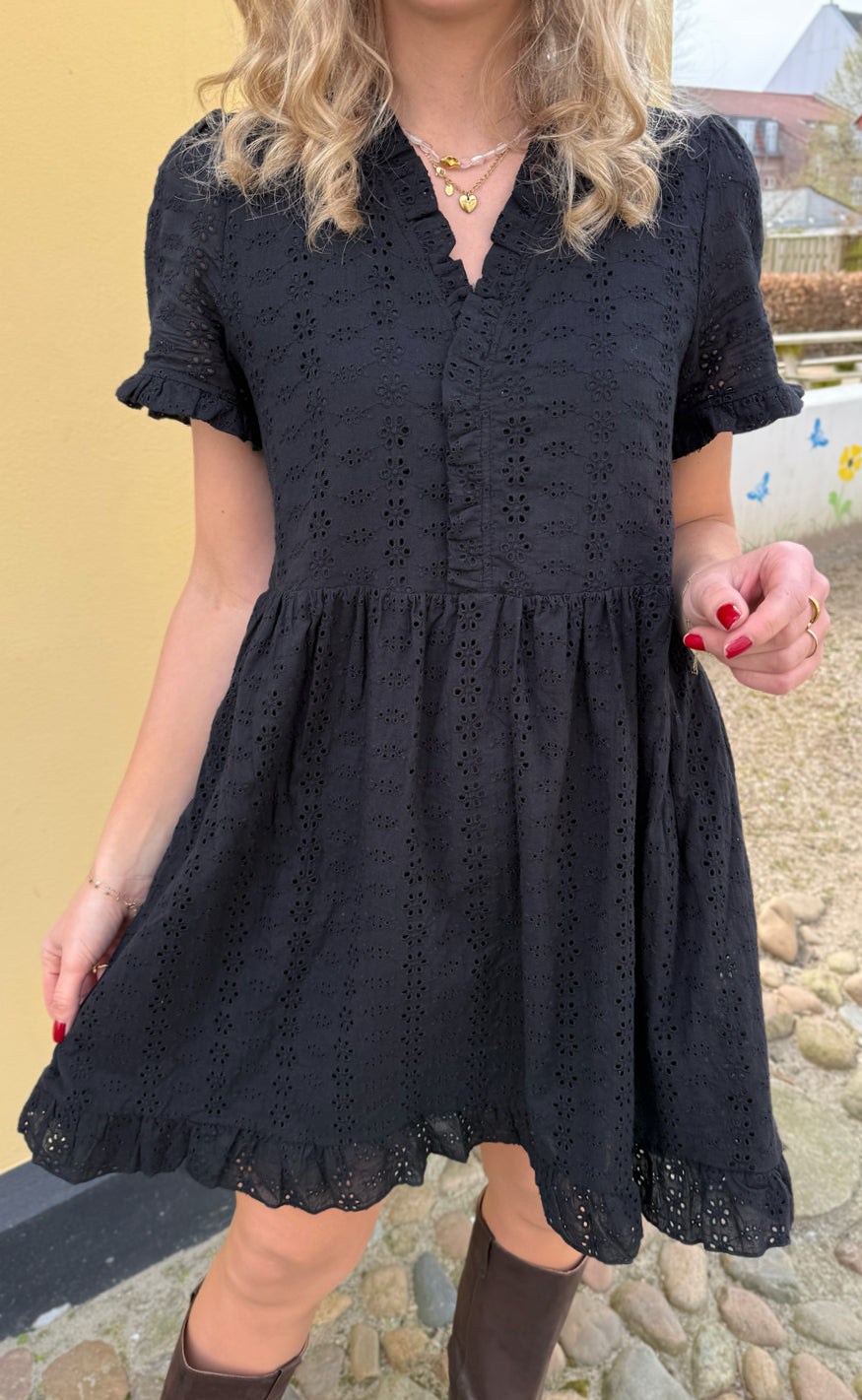 Say INA Copenhagen Kjole - Catja Summer - Black Broderie Anglaise