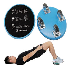Bauchscheibe 1 Paar 4-Rad-Gleitscheibe Bauchmuskeltrainer Gerät Fitness-Skateboard Übung zu Hause Fitnessgeräte