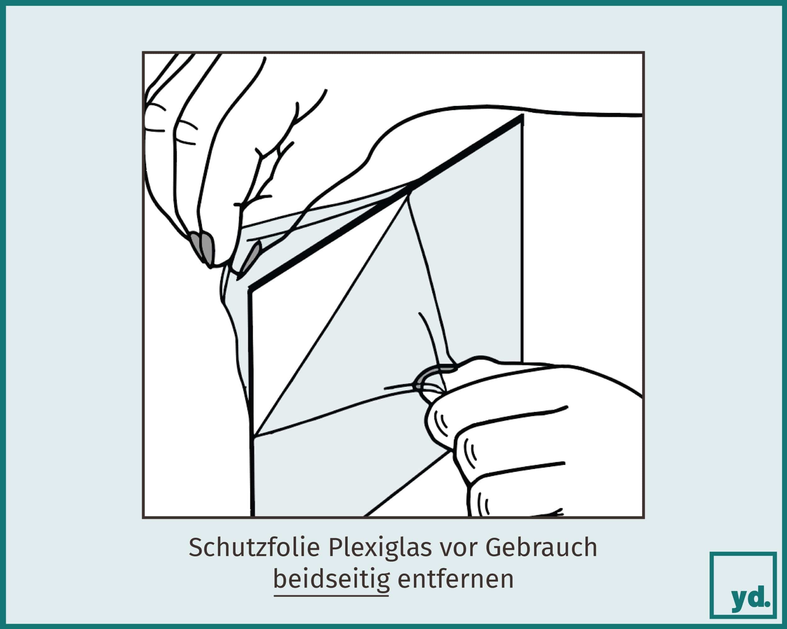 Schutzfolie Plexiglas entfernen | Yourdecoration.de