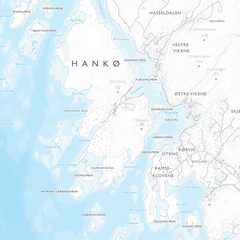 Skjærgårdskart Engelsviken - Fredrikstad - Hvaler - Skjebergkilen - Sponvika (120x120cm)