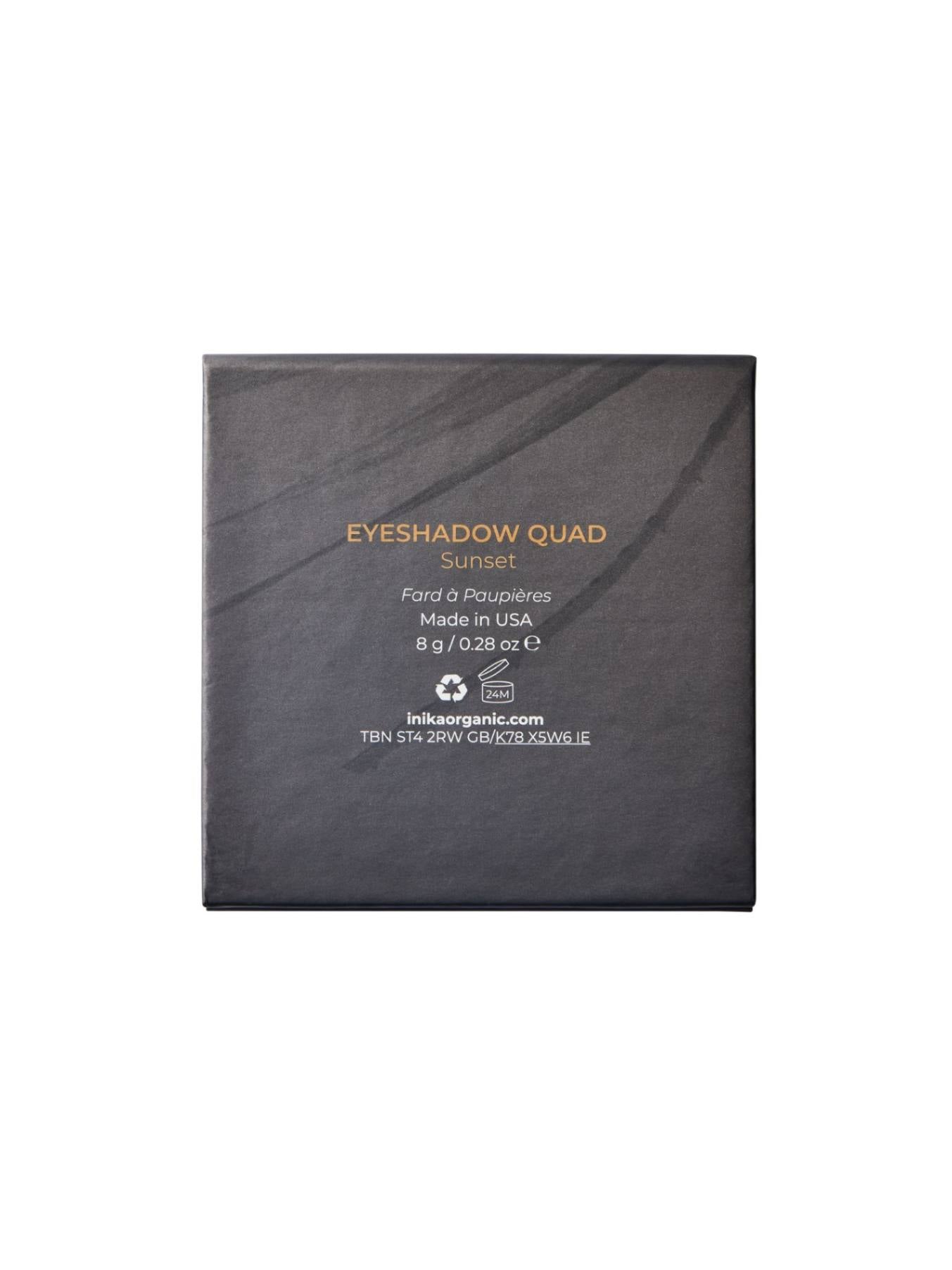 Eyeshadow Quad Palette Wind, Eyeshadow quad, eyeshadow palette, oogschaduw, oogschaduw palette, Inika Organic, Inika, Eyes, Ogen, glitter, natural makeup, natuurlijke make-up, make-up, vegan, vegan beauty, Nourished, Nourished Nederland