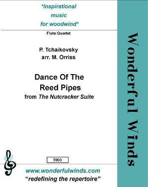 Tchaikovsky, P., Dance Of The Reed Pipes - for flute quartet - Digital Download