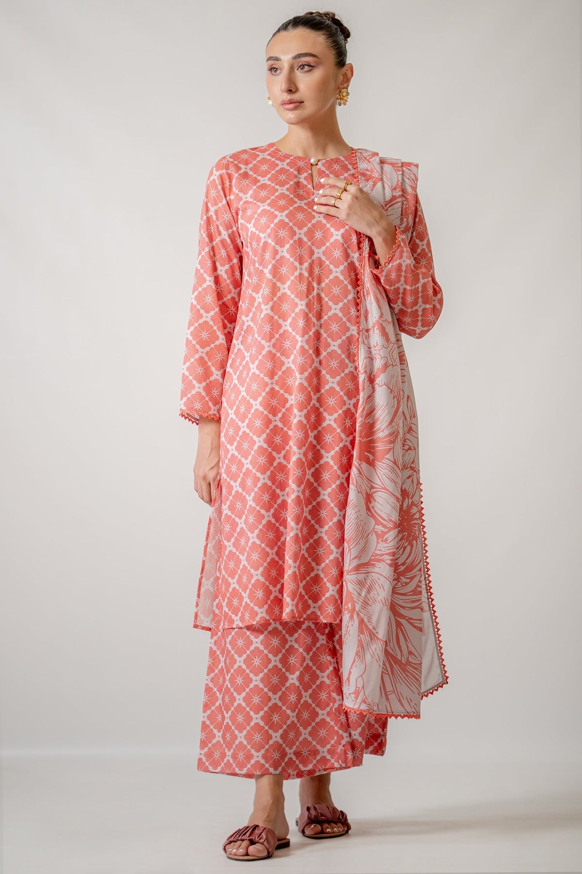Ego 3 Piece Printed Lawn Suit (U00422-999-PK0) gulbuy.com