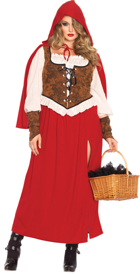 Women's Plus Size Woodland Red Riding Hood Costume