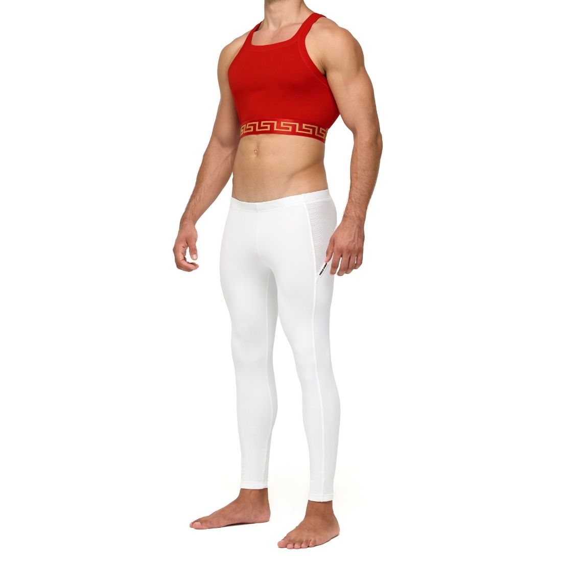 Luxe rode crop top ontworpen door Modus Vivendi voor gay mannen en te koop bij Flavourez.