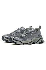 Triple Grey Metallic Chunky Sneakers