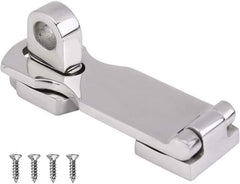 Grade Stainless Steel 3" Heavy Duty Door Hasp with Turning Padlock Eye Mount Screws