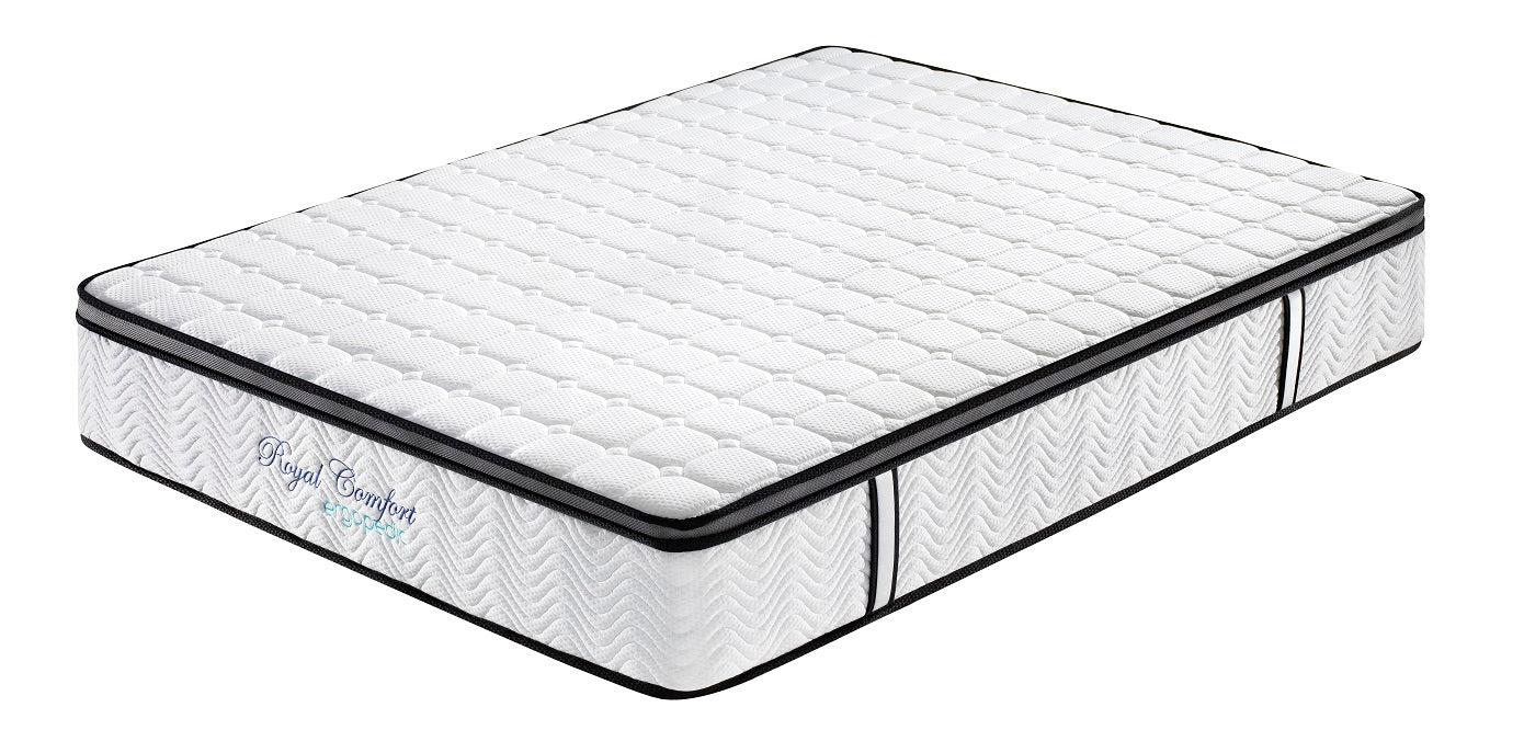 Ergopedic Mattress 5 Zone Latex Pocket Spring Mattress In A Box 30cm - Queen - White Grey Black