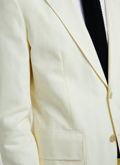 Fursac - Veste En Serge De Coton Et Lin - Jaune - Homme