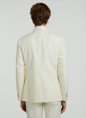 Fursac - Veste En Serge De Coton Et Lin - Jaune - Homme
