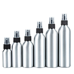 10pcs Travel Size Refillable Aluminum Spray Bottles Toner Cleaning Solution Mist - 10pcs-150ml