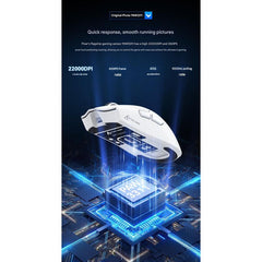High-Performance Tri-Mode Wireless Gaming Mouse - 22000 DPI, Rechargeable, with RGB Charging Dock(black)