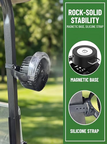 VENSWID Magnetic Misting Golf Cart Fan 2-Pack 