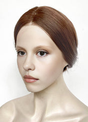 Frankenstein 2025 Elizabeth Harlander Brown Braided Lace Front Synthetic Wig LF2187