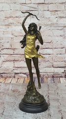 Nude Woman Female Hunter Hot Cast Diana Goddess Hunt Moon Bronze Marble Statue