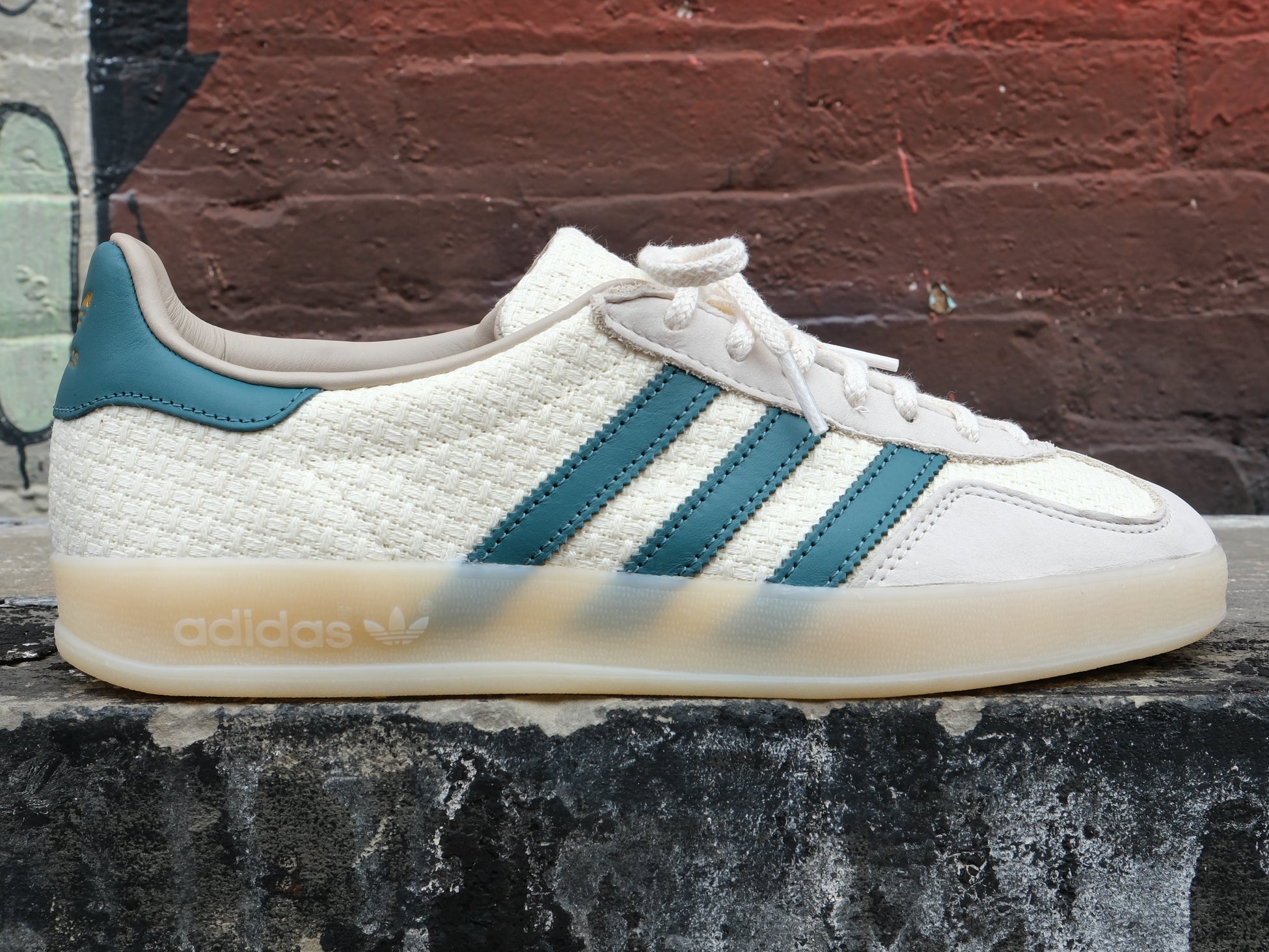 Adidas Gazelle Indoor 'Cream White/Preloved Teal' -Originally $130.00