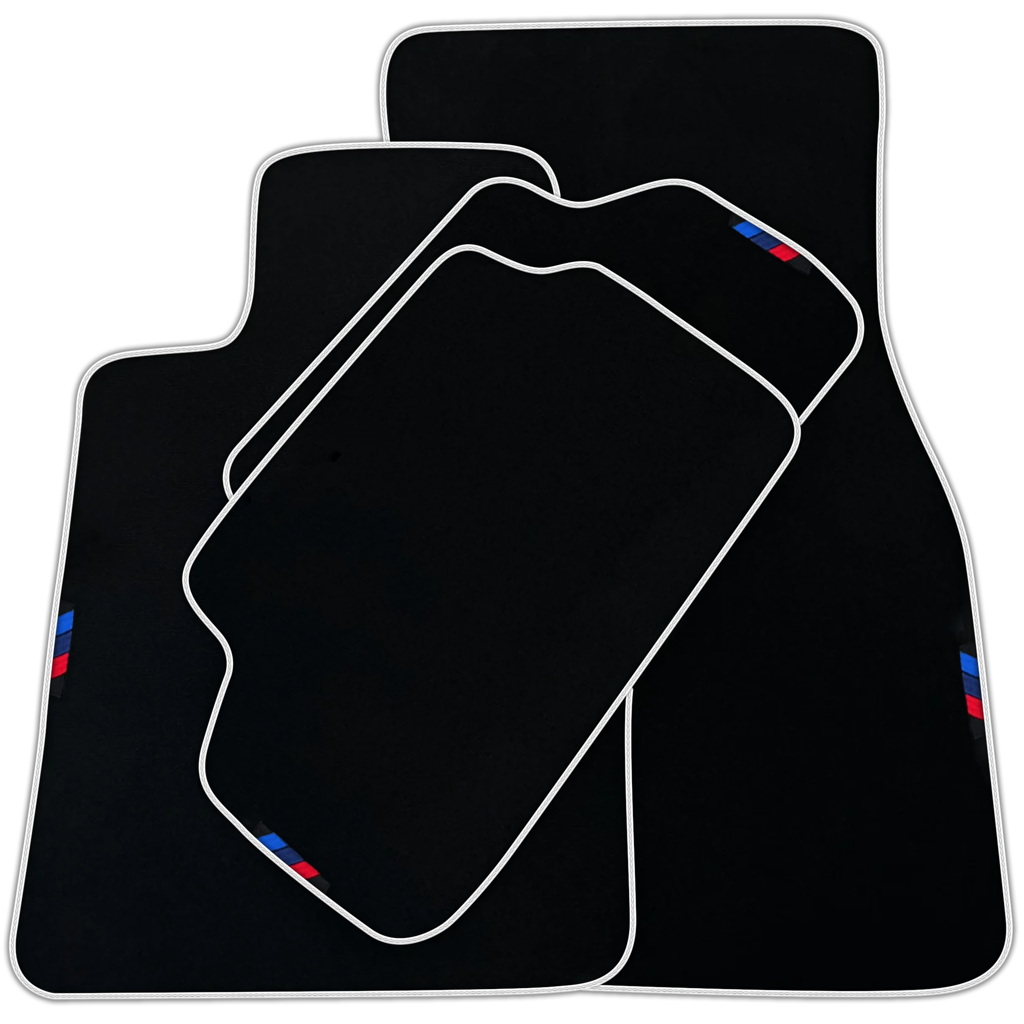 Black Mats For BMW 5 Series E61 Wagon | Red Trim | Various Trim Colors