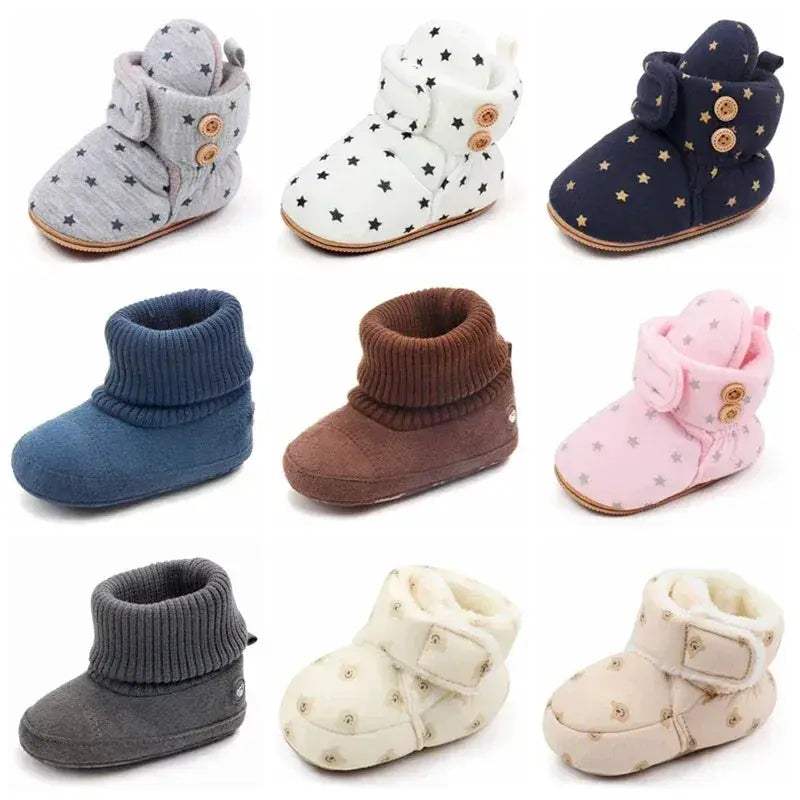Winter Baby Boots For Infants Unisex Warm Fleece Lined - ToylandEU