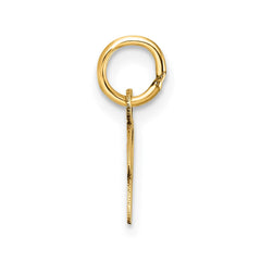 14K Yellow Gold Uppercase Letter P Initial Charm