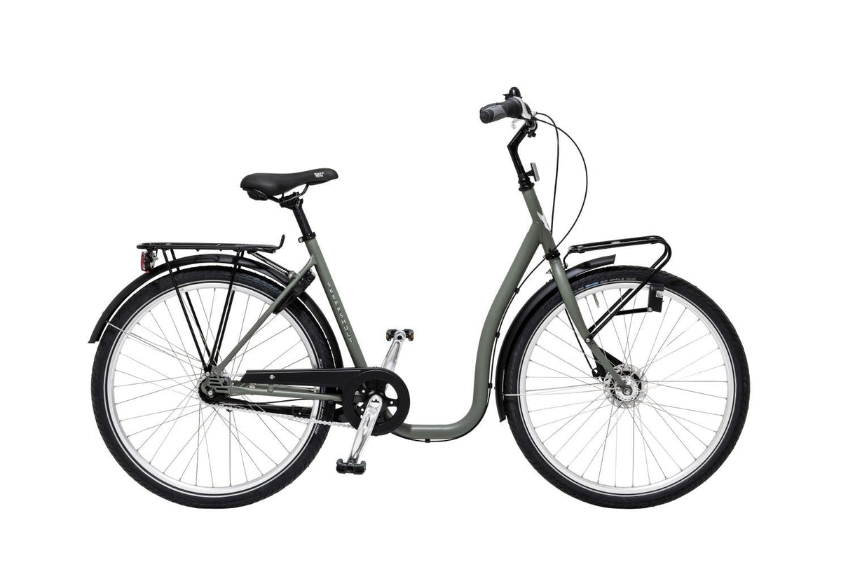 Damcykel Skeppshult Dela 7-Växlar Olivgrön