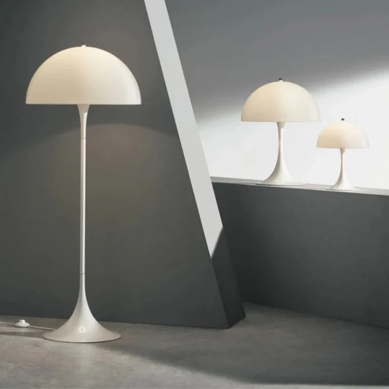 RoyaleGlow Retro Dansk Bordlamp / Golvlampa - Ikonisk Svampdesign för Moderna Utrymmen Carvallo