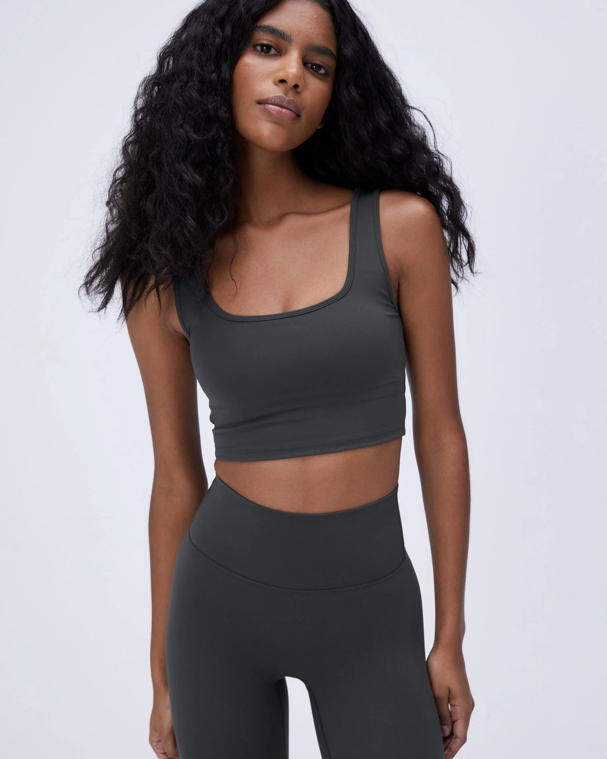 Ultimate Square Neck Bra - Graphite Grey