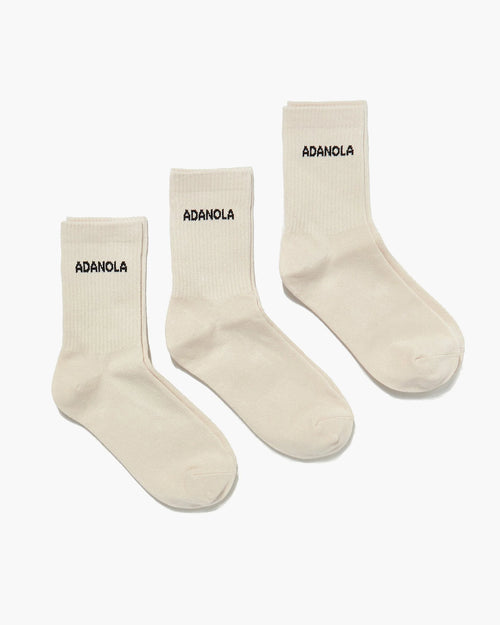 3 Pack Socks - Cream