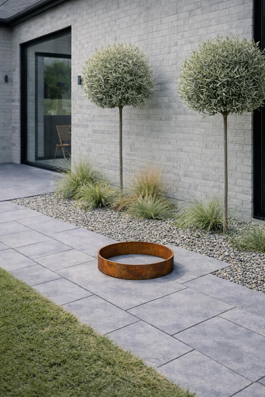 Ring til spejlbassin - Dia 33 Corten Rust