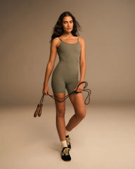Ultimate Low Cross Back Romper - Olive Green