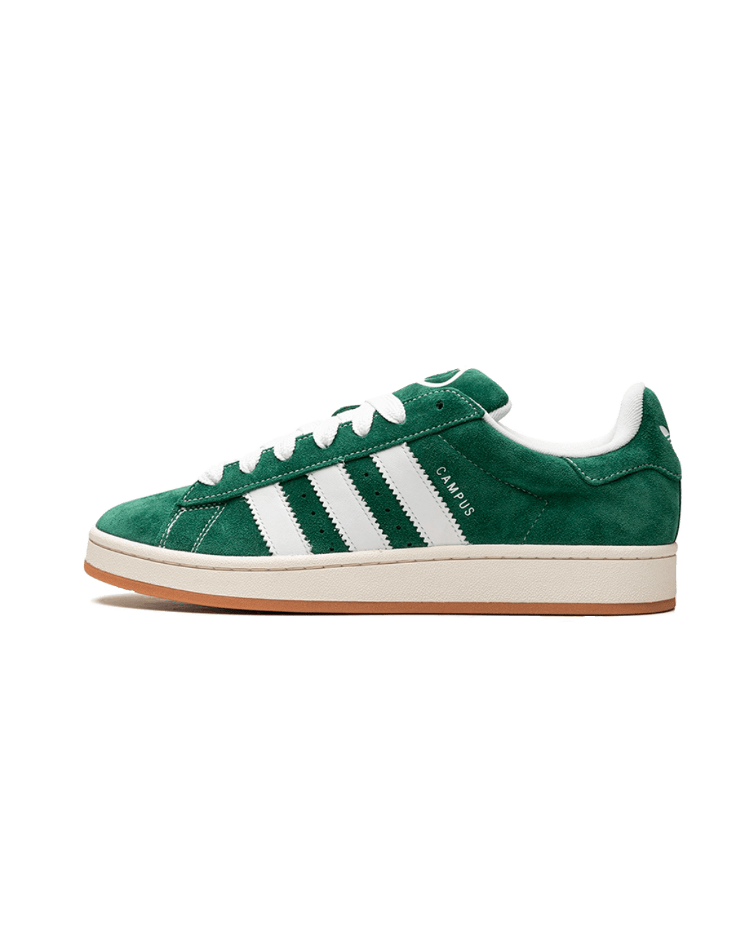 adidas Campus 00s GS Dark Green/Cloud White – Grade School suède sneaker met diepgroene bovenkant en off-white gum outsole