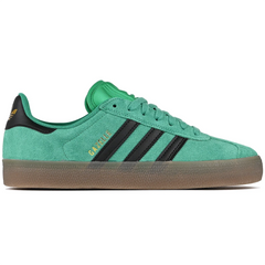 Court green and core black Adidas Skateboarding Gazelle ADV men's skateboard sneaker on a white background