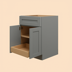 Home Decorators Collection Veiled Gray Shaker Base Kitchen Cabinet