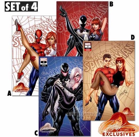 Amazing Spider-Man #2 J. Scott Campbell Exclusive Set of 4 UNSIGNED!