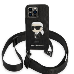 iPhone 14 Pro Max Kılıf Karl Lagerfeld Boyun Askılı Karl Dizayn Kılıf